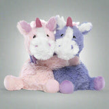 one pink and one purple unicorn warmies hugs made with real lavender