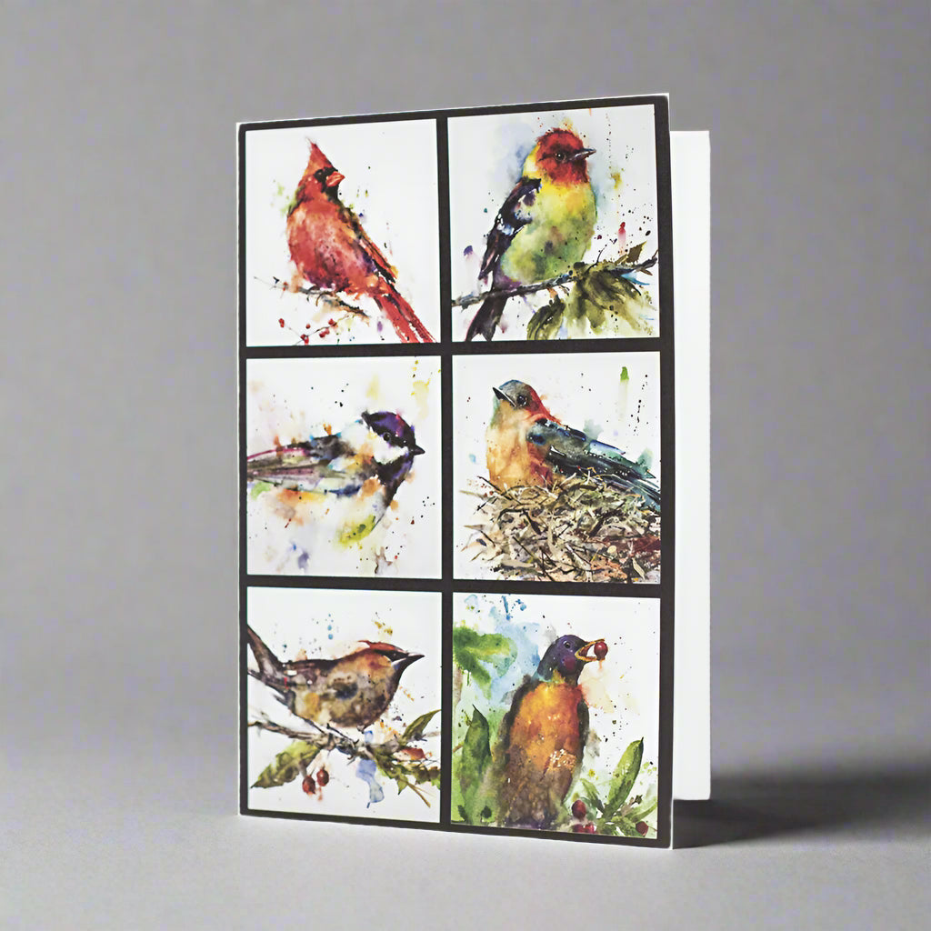 Dean Crouser Wild Bird Collage Watercolor Greeting Card