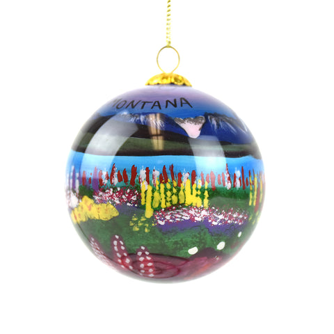 Wildflowers and Mountains Montana Christmas Ornament by Art Studio Company at Montana Gift Corral