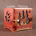 Wolf on Rocks Cedar Candleholder by Wood You Tell Me 