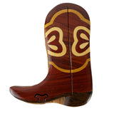 With it's beautiful, natural wood and stain, the Wood Carved Cowboy Boot Puzzle Box by The Handcrafted is the perfect gift for any folk looking to add a handcrafted puzzle box to their bookshelf or side table.