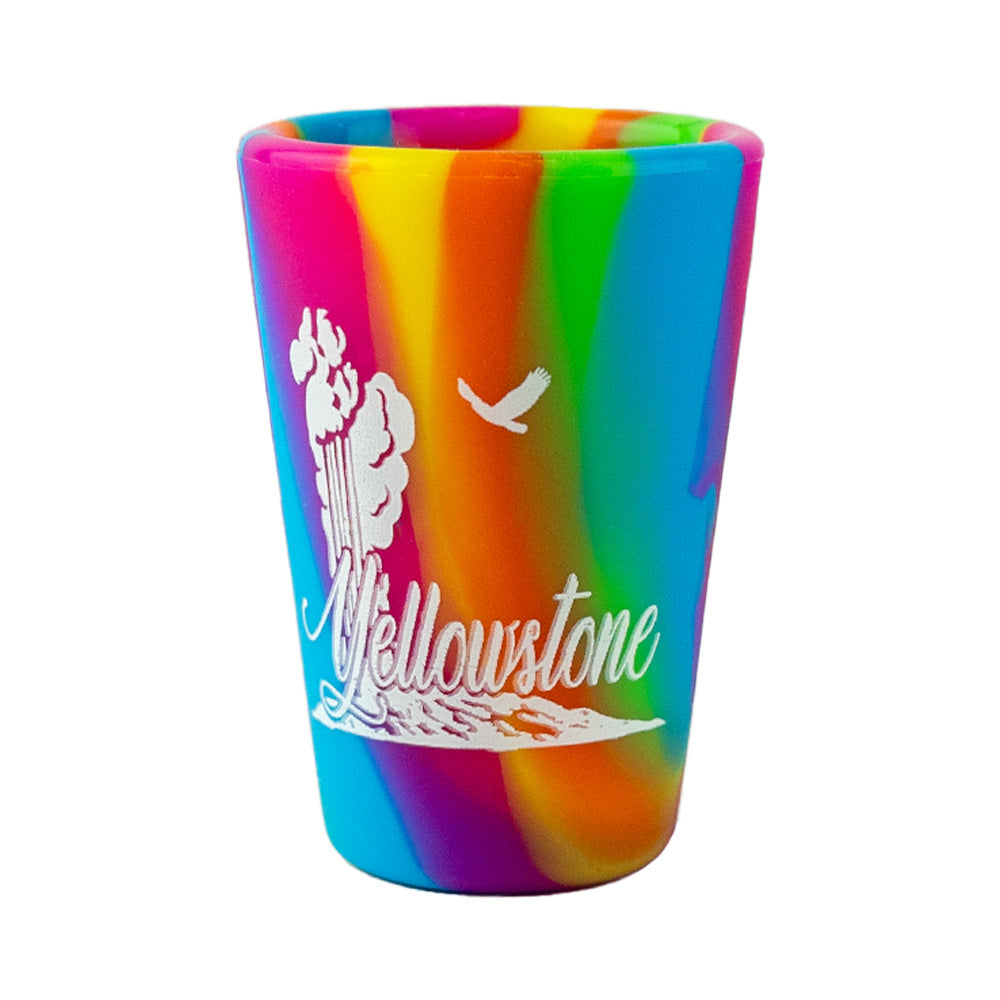 Yellowstone National Park Silipint Shot glass - rainbow