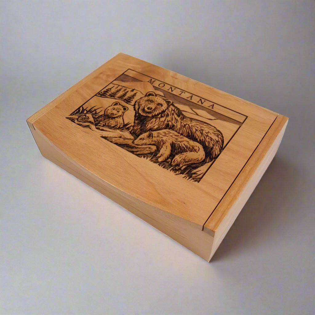 Grizzly Wood Box by Wayne Carver Woodworking