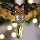 Bat Glass Christmas Ornament