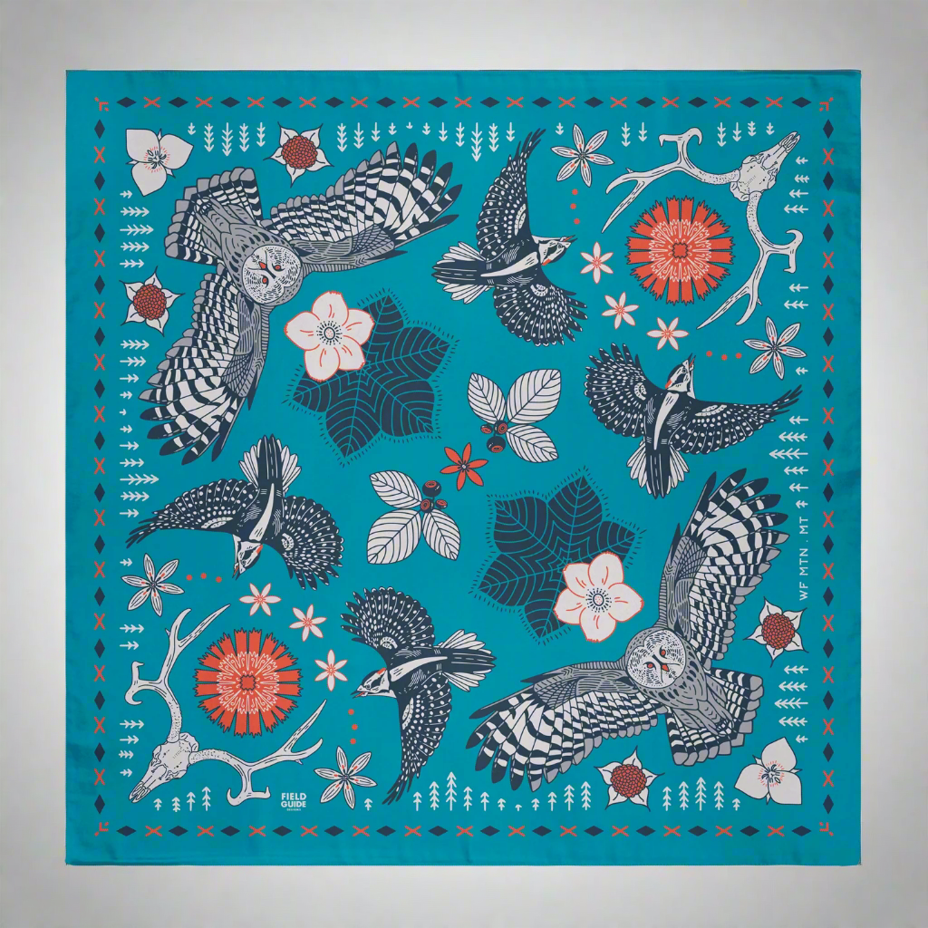 Whitefish Mountain Flathead Valley Bandana by Field Guide Designs