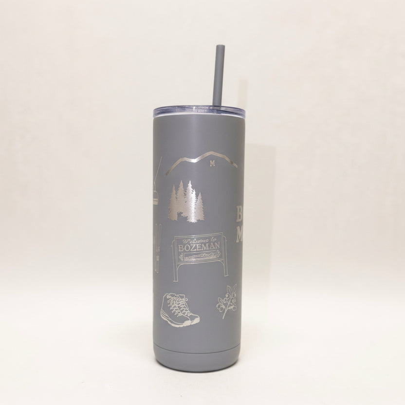 Bozeman Landmarks 360 Engraved Soft Matte Tumbler by Montana Gift Corral