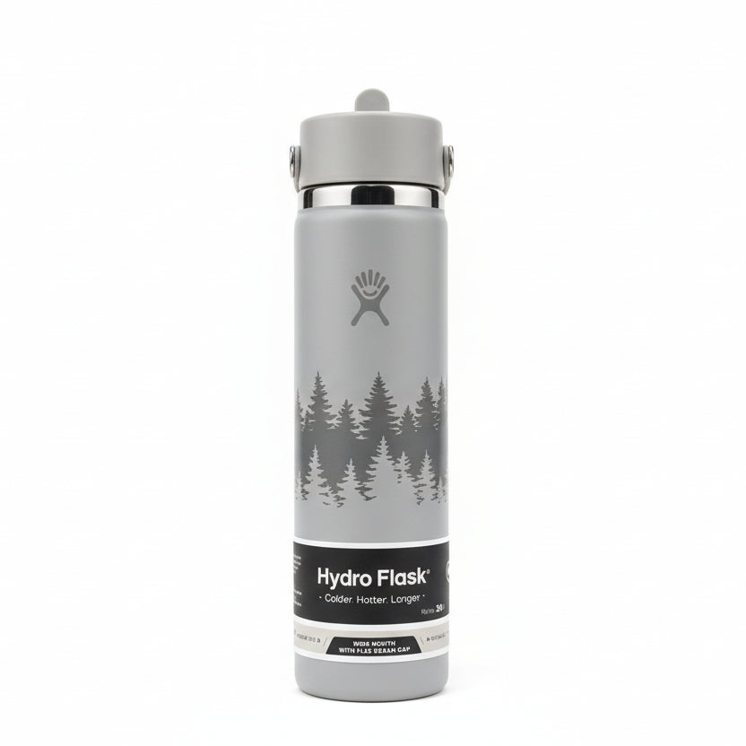 360 Treeline 24 oz Wide Mouth Tumbler with Flex Straw Cap by Hydro Flask