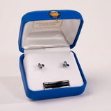 3 Stone Tri Earrings - Montana sapphires