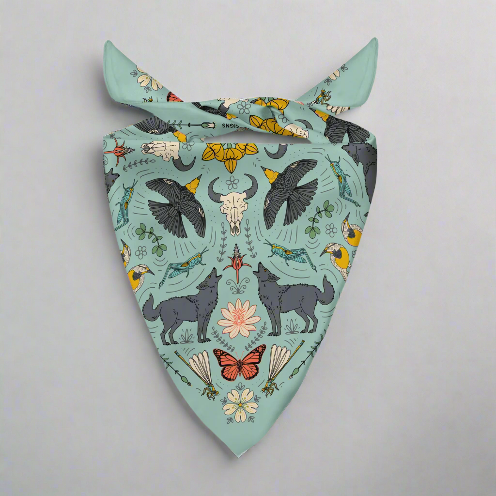 The Bison Range Montana Bandana by Field Guide Designs