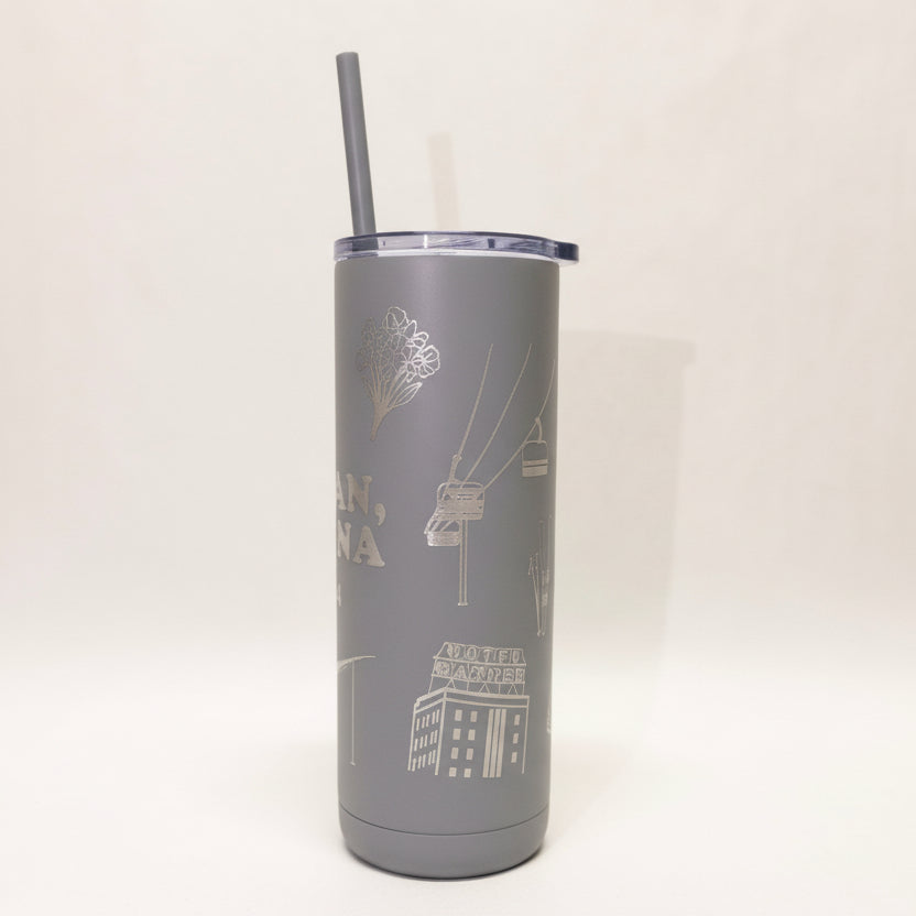 Bozeman Landmarks 360 Engraved Soft Matte Tumbler by Montana Gift Corral