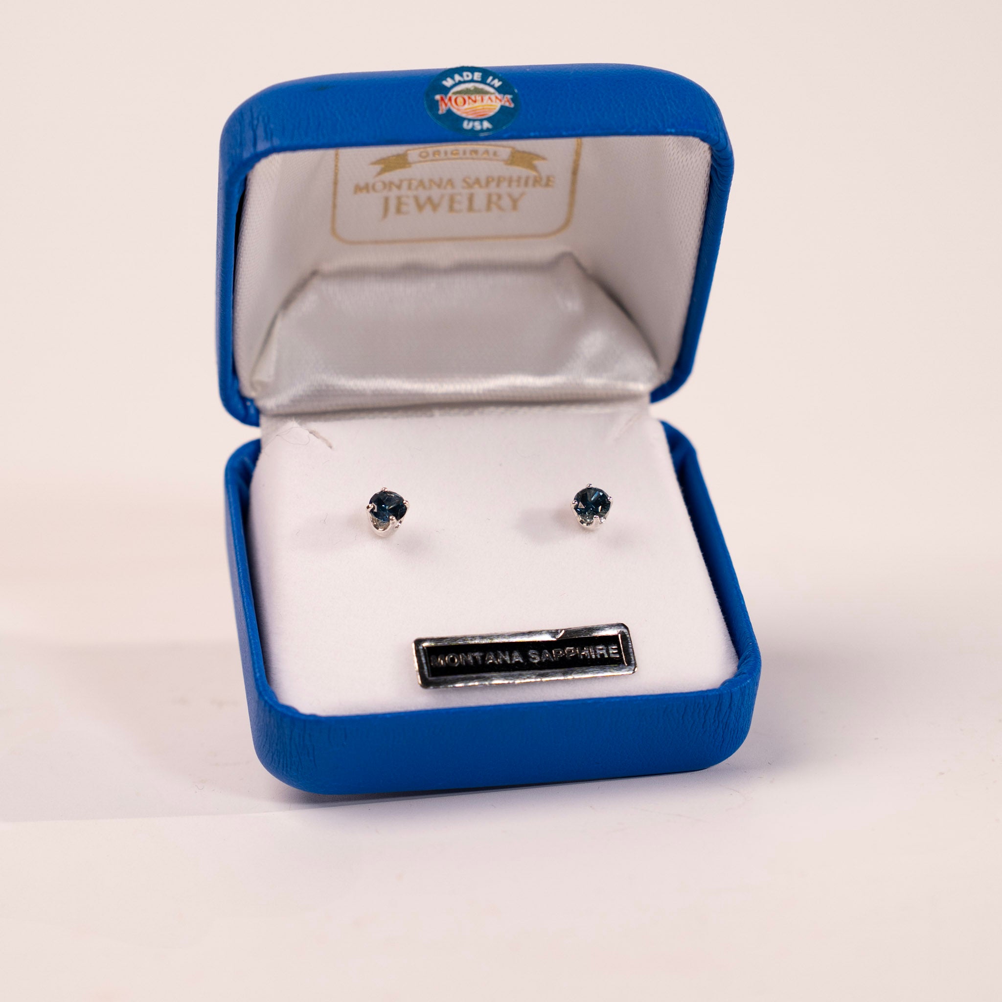 4.5 MM Montana Sapphire Earrings