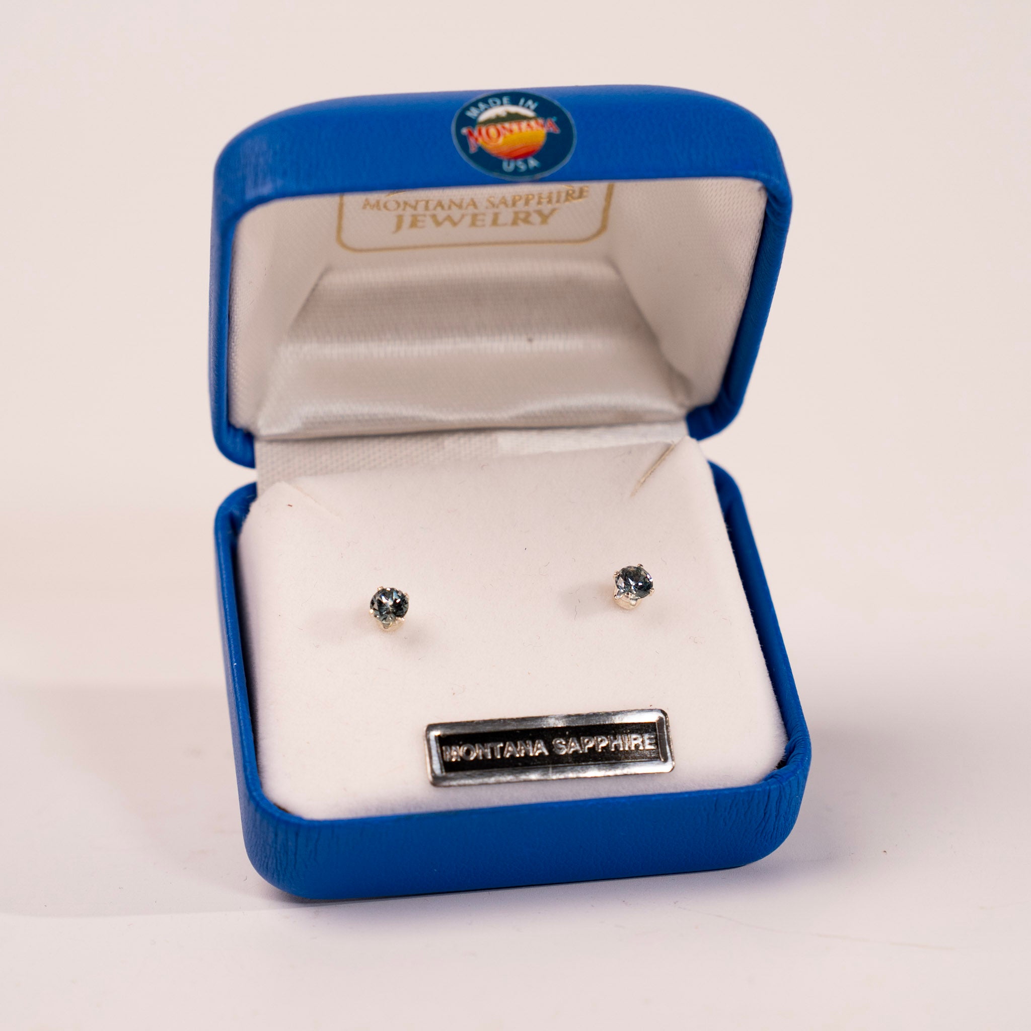 4 MM Montana Sapphire Earrings