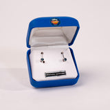 4 MM Montana Sapphire Latch Back Earrings by Mac's Gems