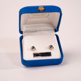 4 MM Montana Sapphire Rose Earrings by Mac's Gems