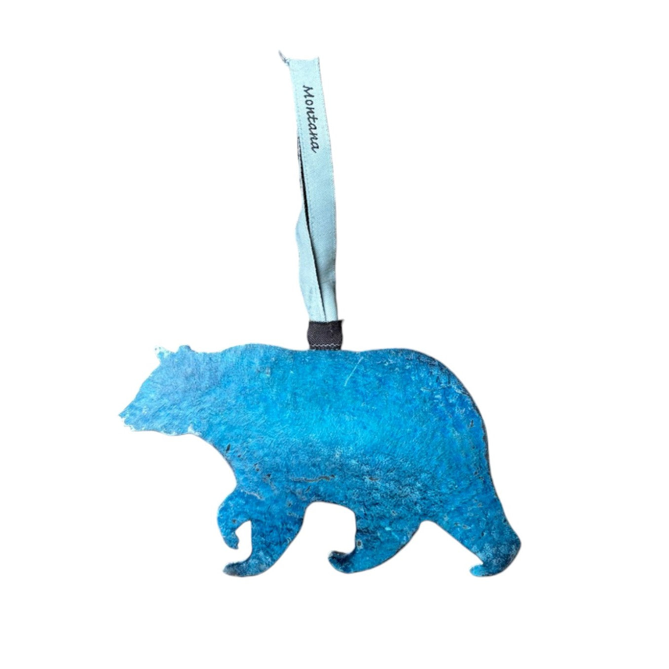 Bear Stainless Steel Hammered Ornament by Art Studio Company (3 Colors, 3 Sizes)