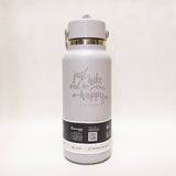 76914 Just Hike and Be Happy 32 oz Wide Mouth Tumbler with Flex Straw Cap by Hydro Flask