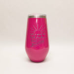 76915 raspberry stemless wine tumbler pure
