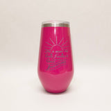 76915 raspberry stemless wine tumbler pure