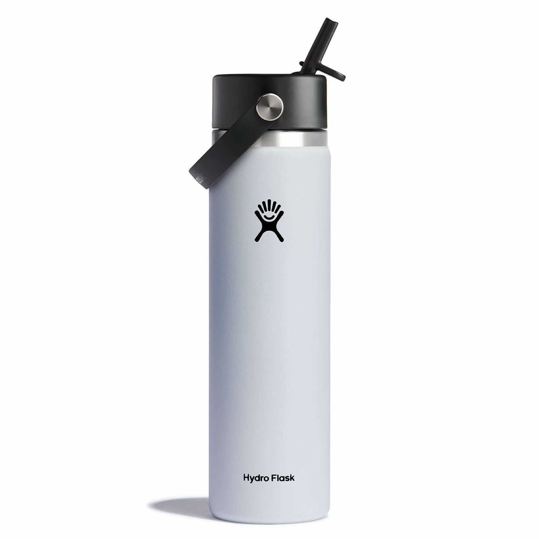 White 24 oz Wide Mouth Tumbler with Flex Straw Cap by Hydro Flask
