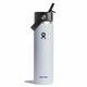 White 24 oz Wide Mouth Tumbler with Flex Straw Cap by Hydro Flask