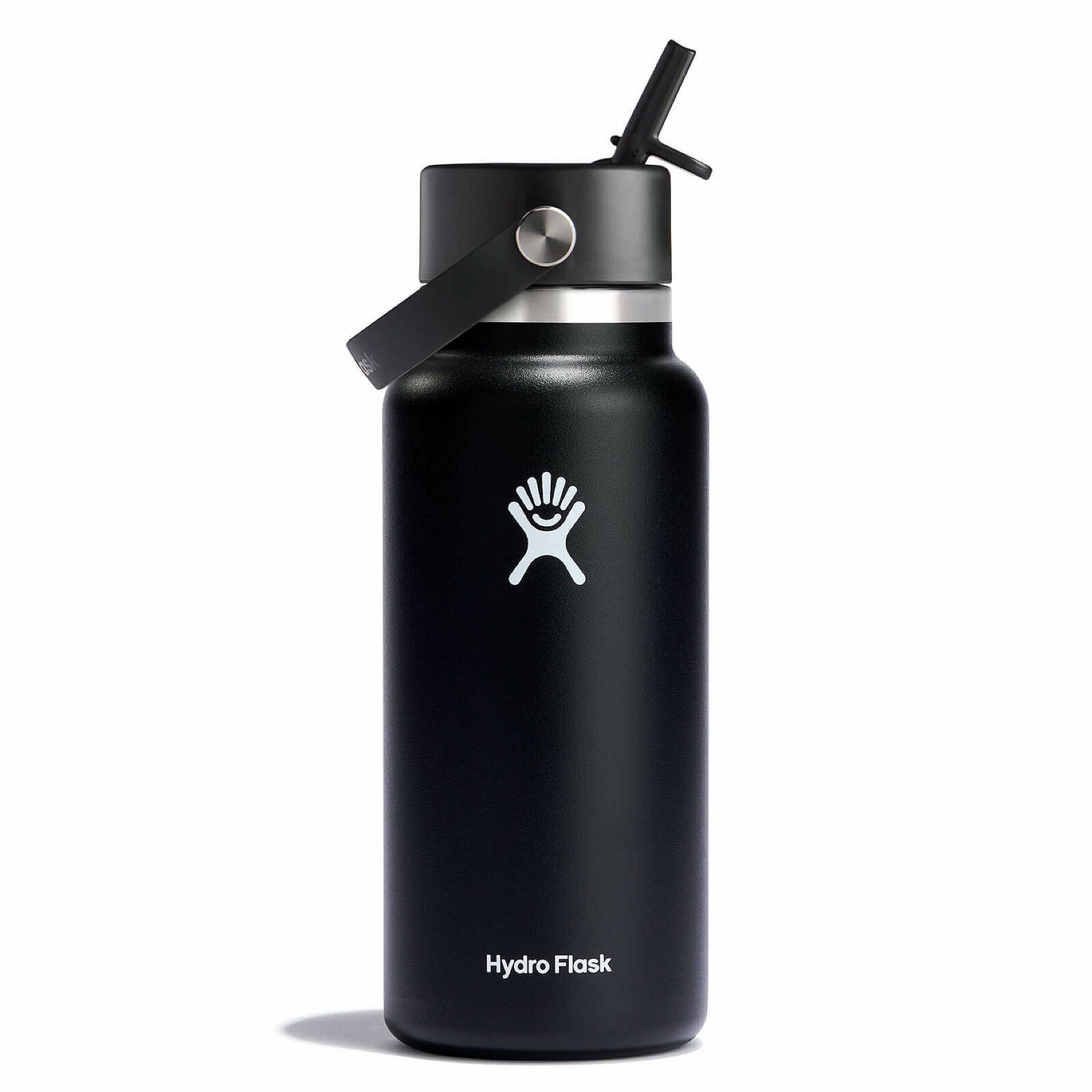 Black 32 oz Wide Mouth Tumbler with Flex Straw Cap by Hydro Flask
