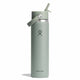 Green Hydro Flask water bottle with straw lid on a white background
