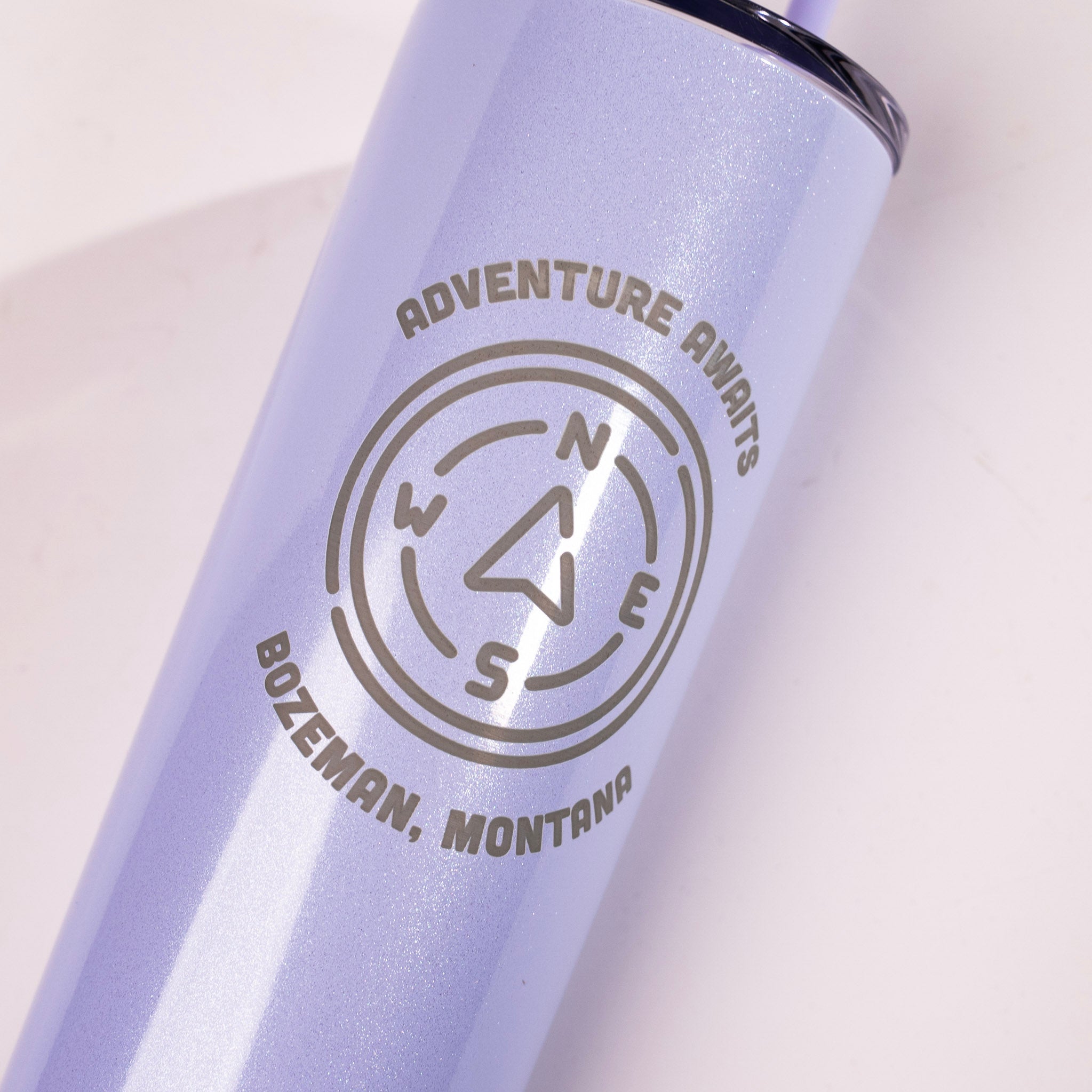 Adventure Awaits Bozeman Skinny Tumbler by Montana Gift Corral