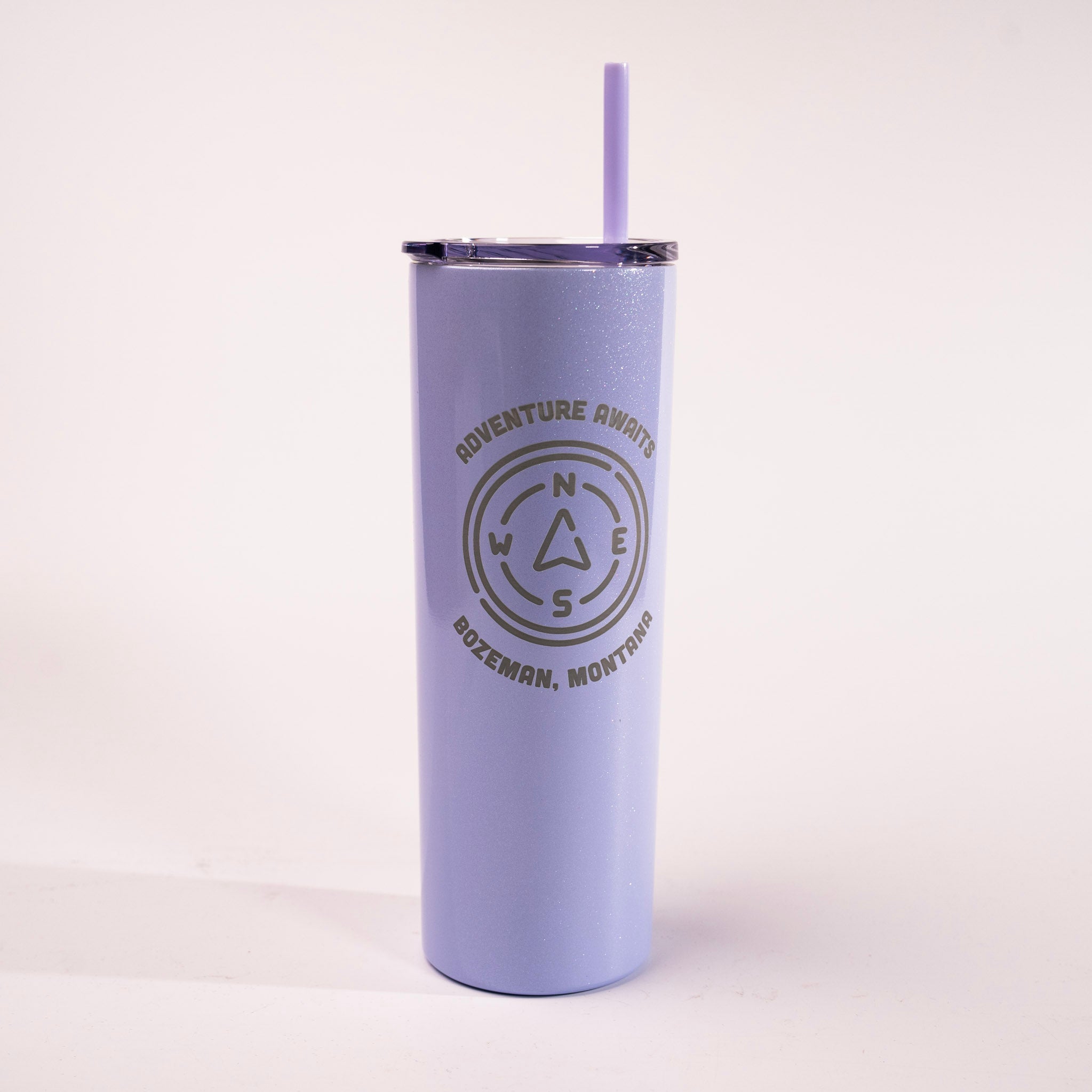 Adventure Awaits Bozeman Skinny Tumbler by Montana Gift Corral
