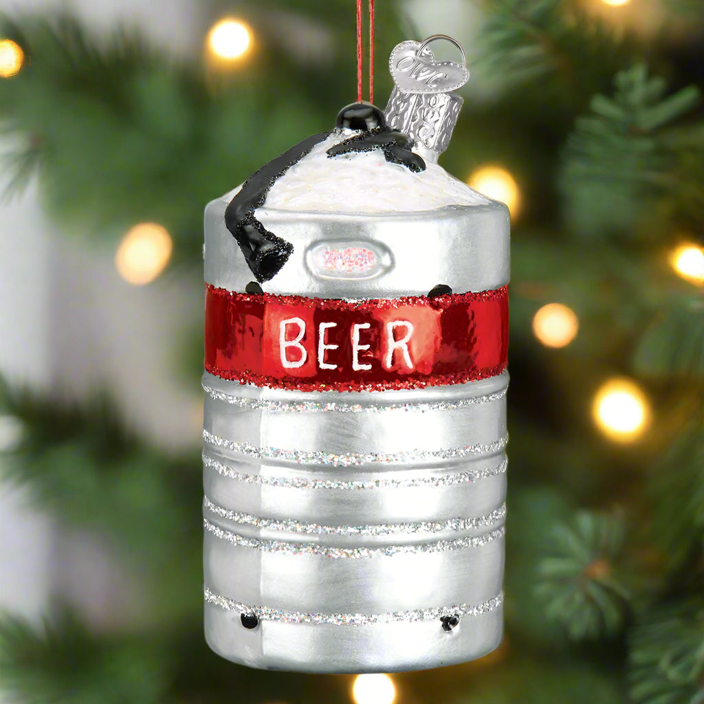 Aluminum Beer Keg Ornament