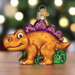Adorable Stegosaurus Glass Ornament