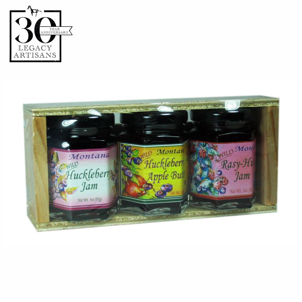 Assorted Huckleberry Jams Gift Crate by Huckleberry Haven