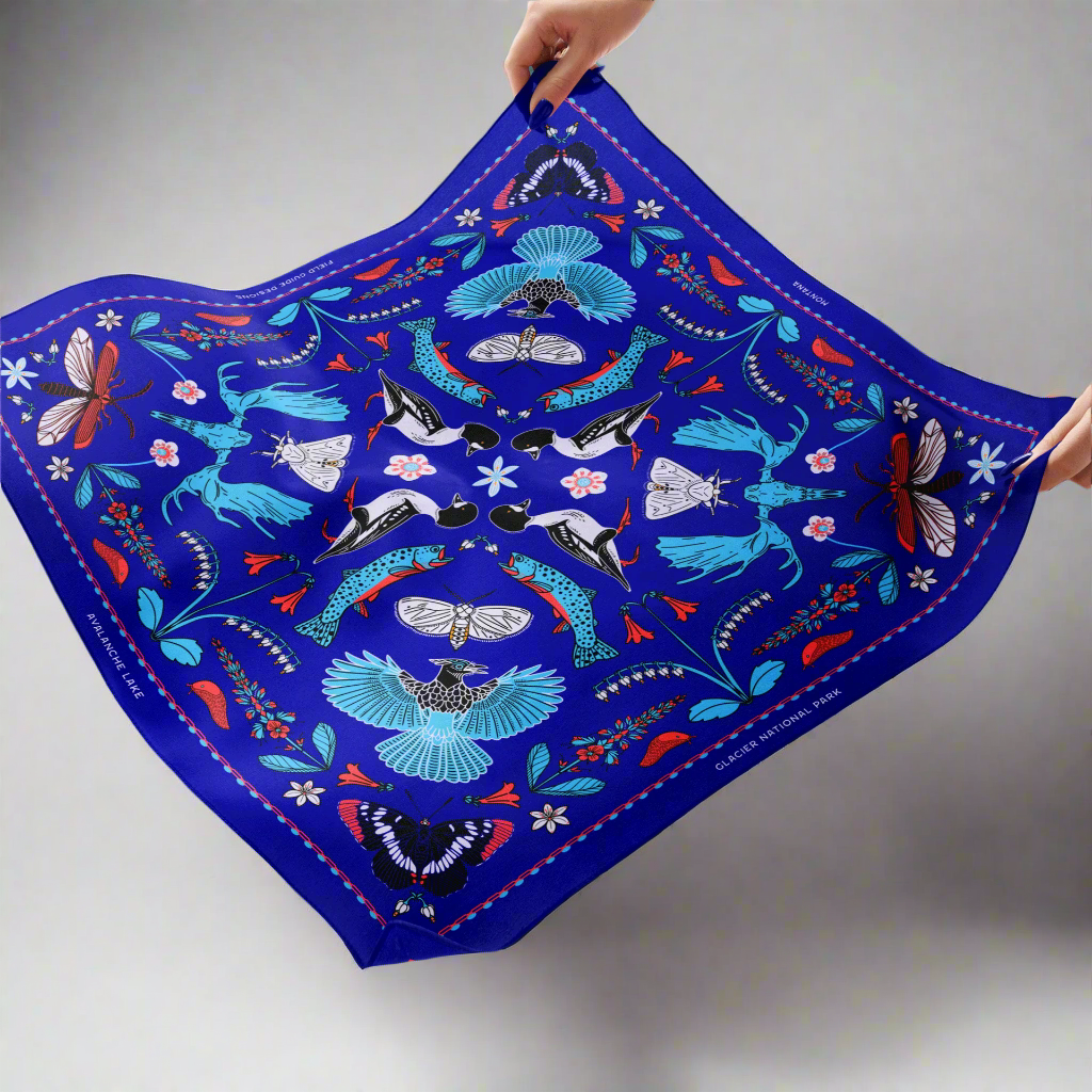 Avalanche Lake Glacier National Park Bandana by Field Guide Designs
