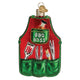 Decorative apron ornament with 'BBQ Boss' text and tools on a white background
