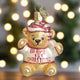 Pink Baby's First Christmas Teddy Bear Ornament