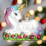 Baby Unicorn Glass Ornament