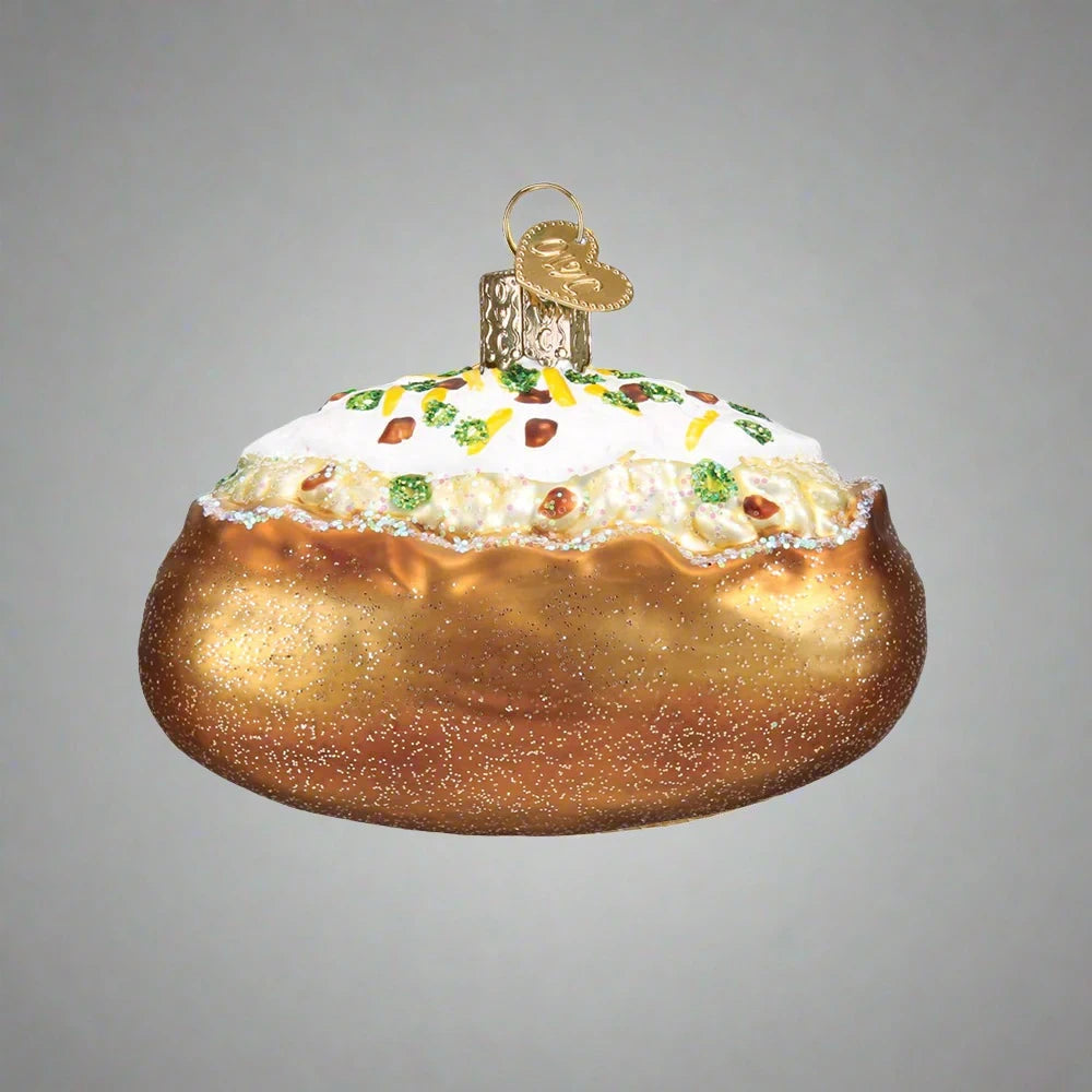 Baked Potato Glass Ornament