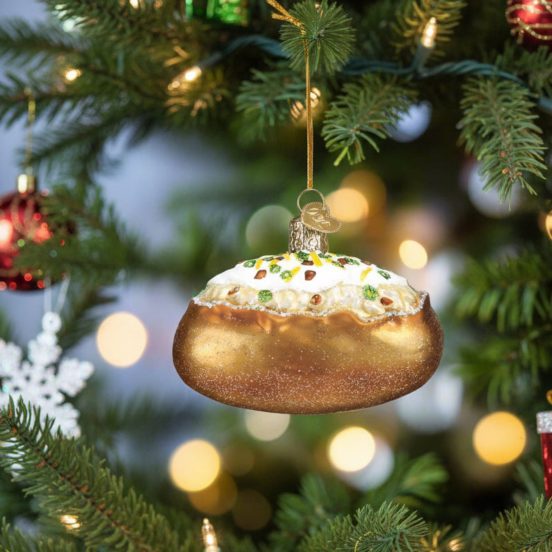 Baked Potato Glass Ornament