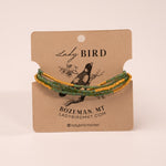 Beaded Wrap Bracelet - hunter green