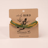 Beaded Wrap Bracelet - hunter green