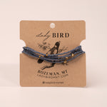 Beaded Wrap Bracelet - light grey