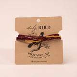 Beaded Wrap Bracelet - wild orchid
