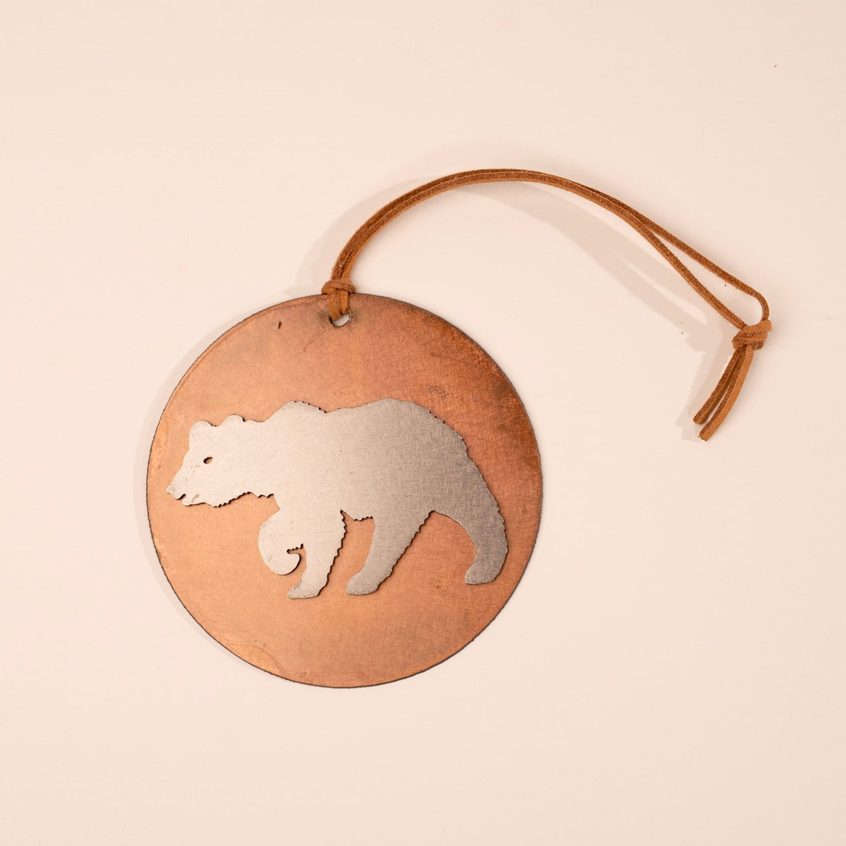 BearRoundLaserOrnamentbyLarsonMetalArt_84050