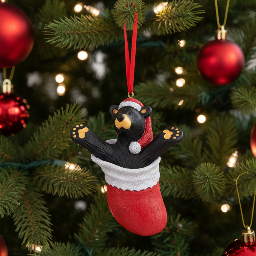 BearfootsBearinRedStockingOrnamentbyJeffFleming_86868