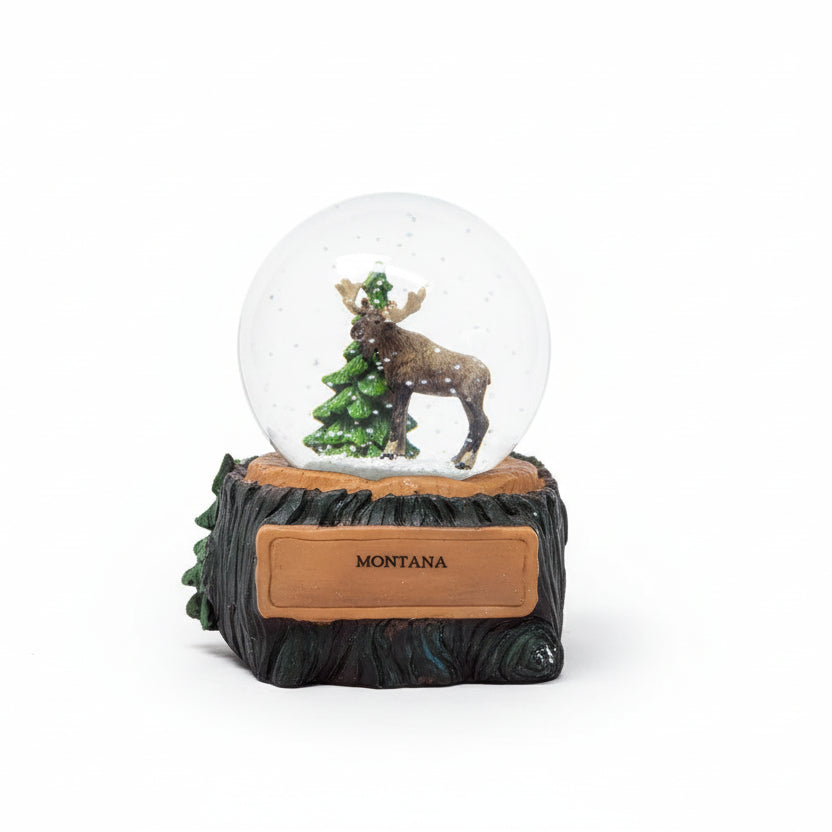 Bearfoots Moose Montana Snow Globe
