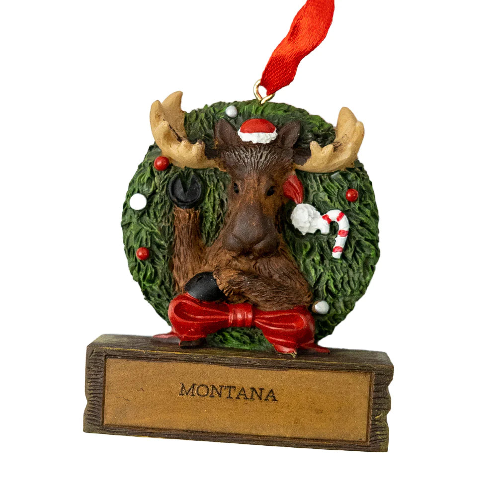 Bearfoots Magnetic Montana Moose Ornament by Jeff Fleming (2 Styles)