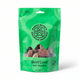 Green package of Naddie McGee's Mountain Munchies Beef Liver Pet Treats on a dark background