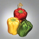 Bell Peppers Glass Ornament