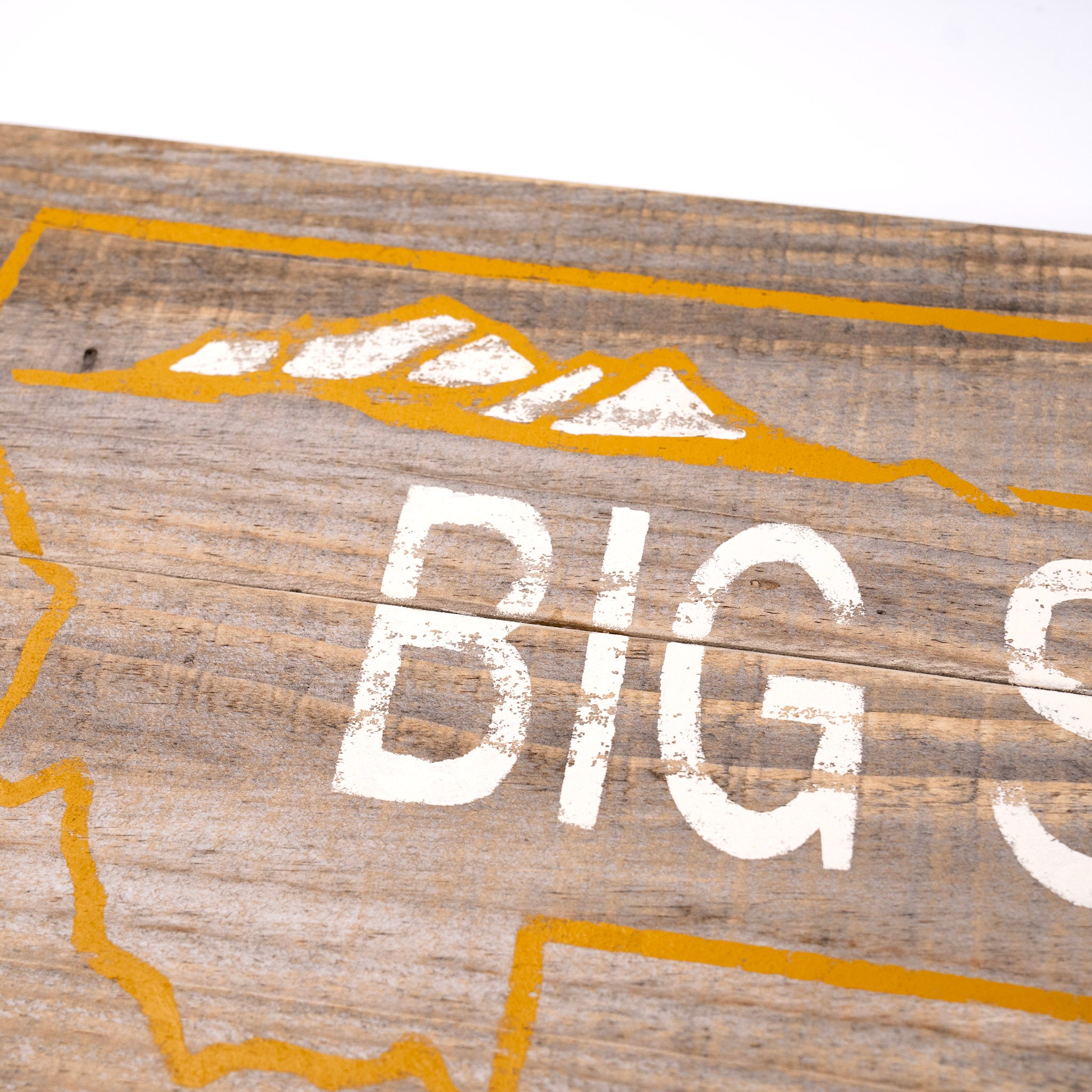 Big Sky License Plate Barnwood Sign by Salvage Signs