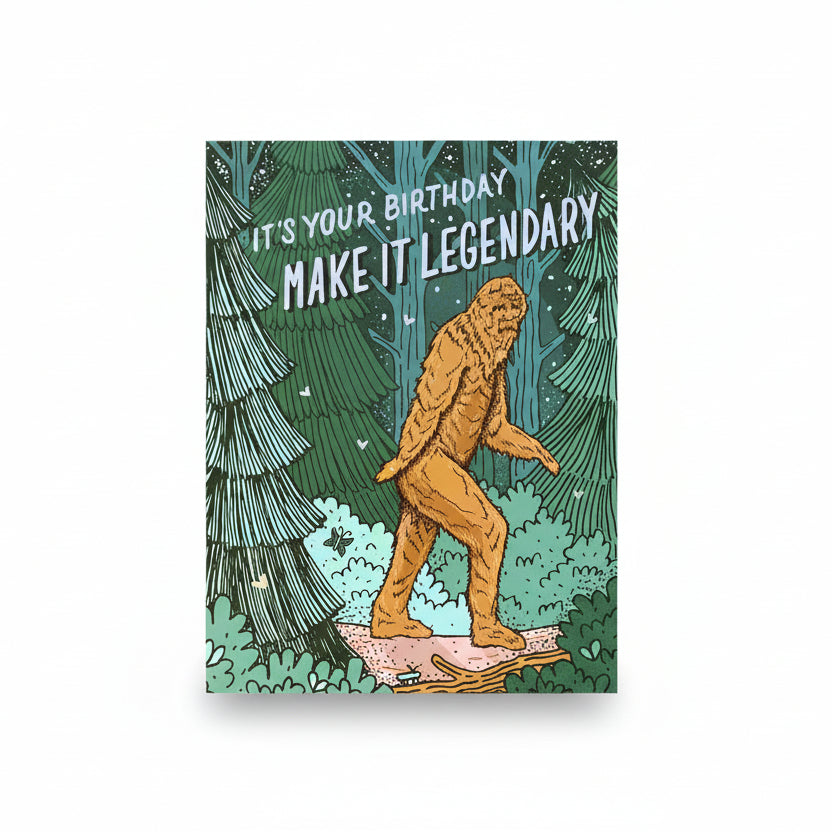 Bigfoot Birthday Card