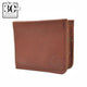 Mahogany Bison Hide Leather Wallet